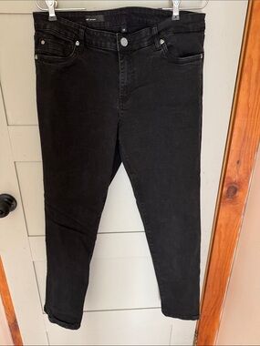 Kut from the Kloth Katy Boyfriend Black Jeans Size 14